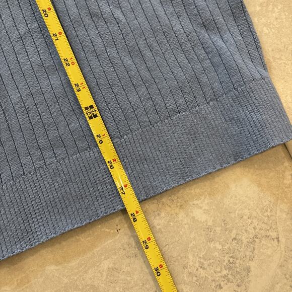 Essential Antwerp Mills Knit Pocket Tee Blue Women’s Sz XL Linen Blend NWT - Picture 9 of 11